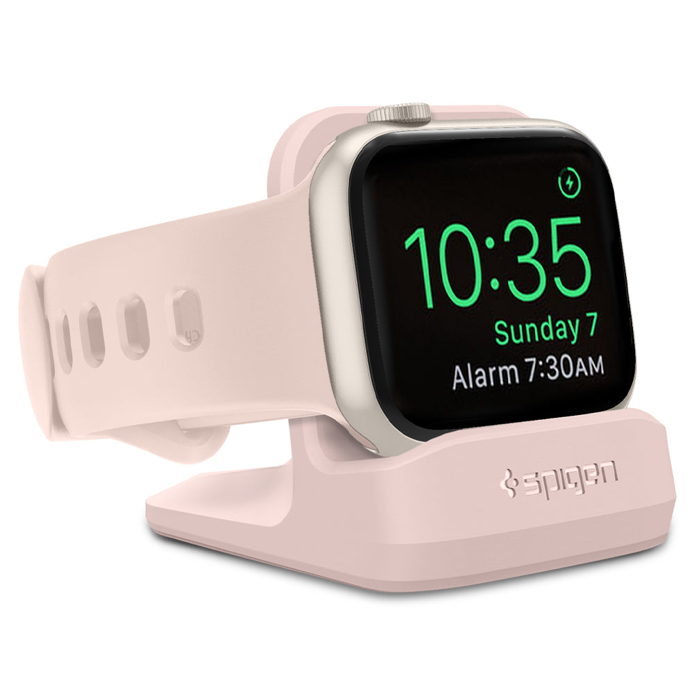 Apple Watch Night Stand S350 Pink Sand showing a front facing view of the stand