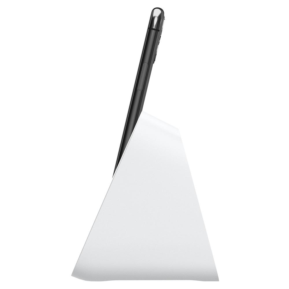 Apple 2-in-1 Stand S316 in white showing the side with iPhone charging