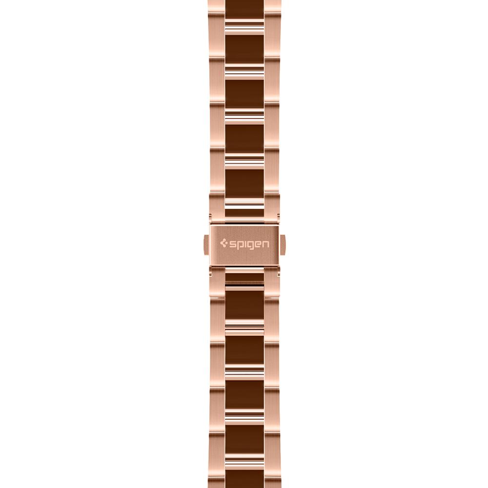 Galaxy Watch 3 (41mm) Watch Band Modern Fit (20mm) in rose gold showing a flat view of band only