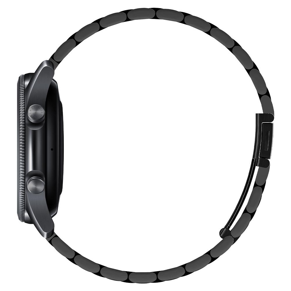 Galaxy Watch 3 (45mm) Watch Band Modern Fit (22mm) in black showing the side on watch
