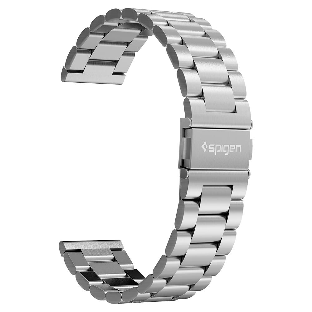 Galaxy Watch 3 (45mm) Watch Band Modern Fit (22mm) in silver showing the band only at an angle