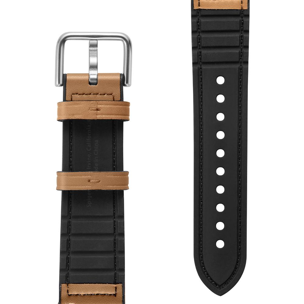 Galaxy Watch 3 (41mm) Watch Band Retro Fit (20mm) in brown showing the inside of band
