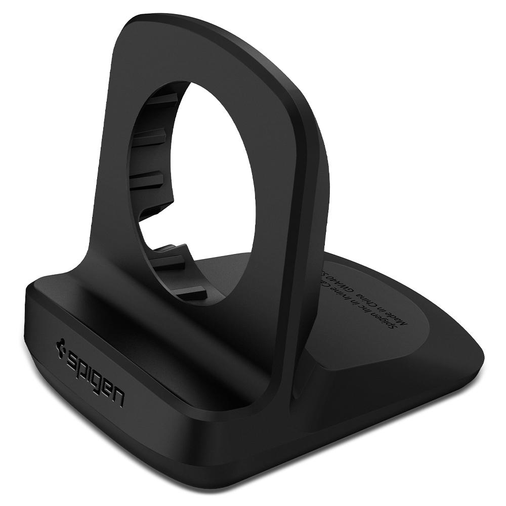 Galaxy Watch Night Stand S352 in black showing the front and side without charger in slot