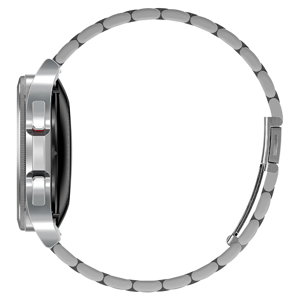 Galaxy Watch 4 Cklassic (41mm) Watch Band Modern Fit (20mm) in silver showing the side view