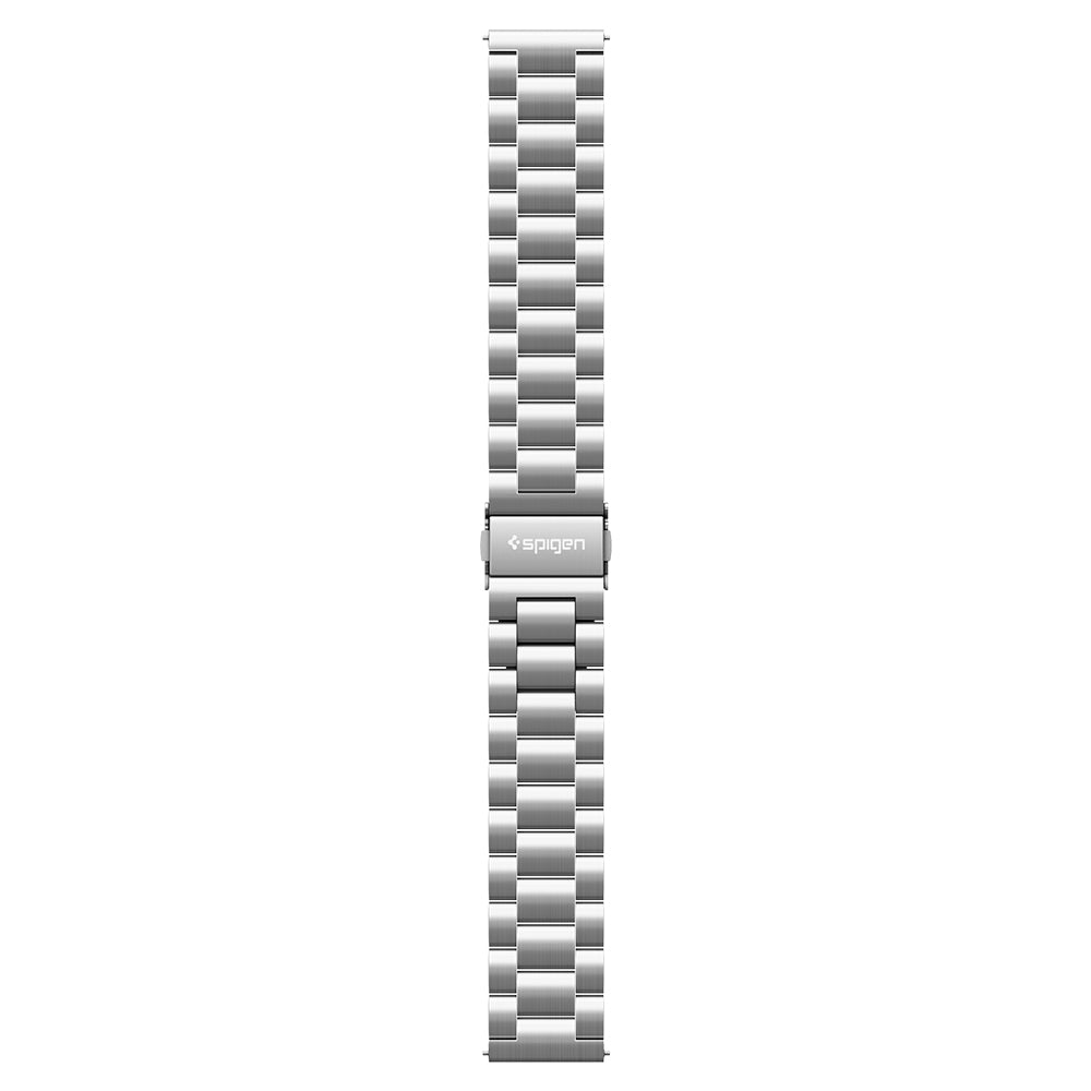Galaxy Watch 3 (41mm) Watch Band Modern Fit (20mm) in silver showing a flat view of band only