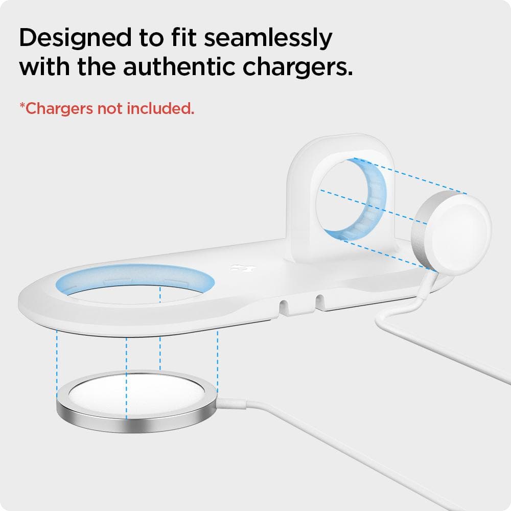 MagFit Duo showing its designed to fit seamlessly with the authentic chargers. Chargers not included