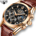 Fashion Men Stainless belt Watch Luxury Calendar-19915