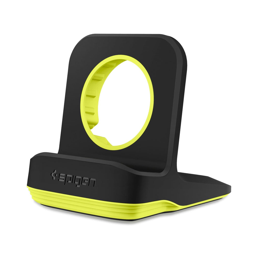 Apple Watch Nike+ Night Stand S350 Volt Black showing a front facing view of the stand